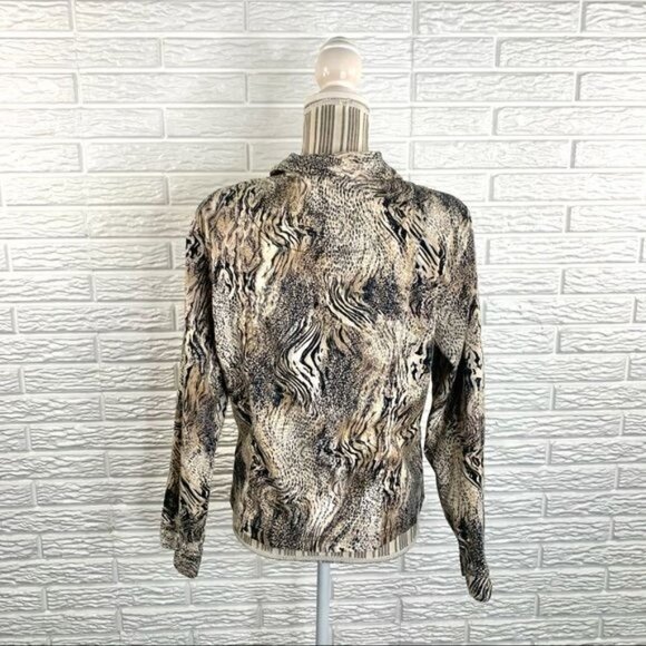 Cynthia Max Animal Print Button Up Shirt - Picture 6 of 6